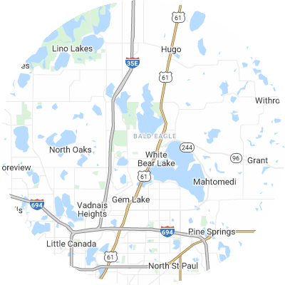 Best window replacement companies in White Bear, MN map