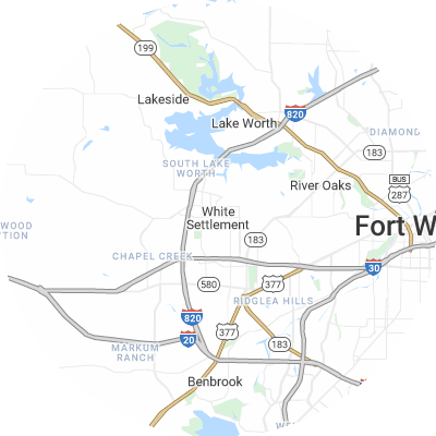 Best lawn care companies in White Settlement, TX map