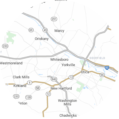 Best moving companies in Whitestown, NY map