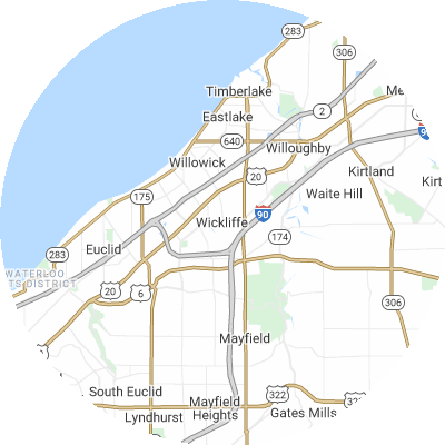 Best Electricians in Wickliffe, OH map