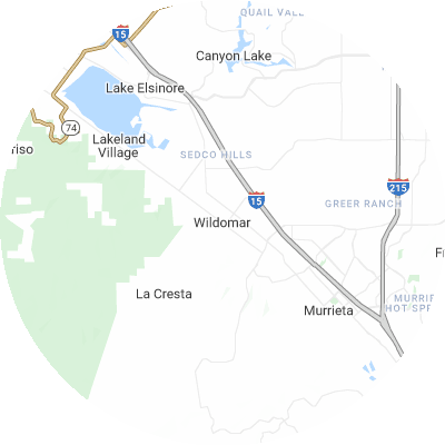 Best pest companies in Wildomar, CA map