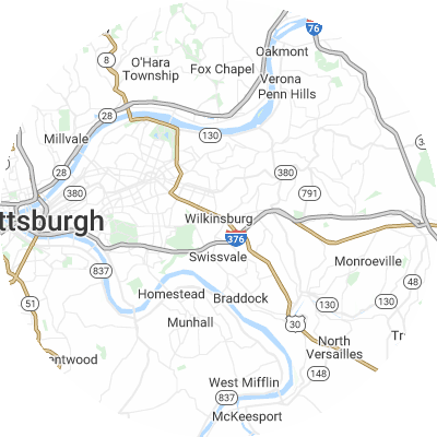 Best tree removal companies in Wilkinsburg, PA map