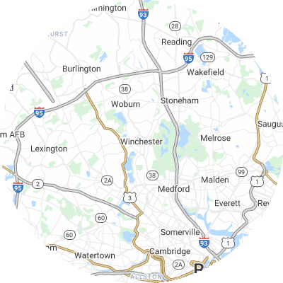 Best concrete companies in Winchester, MA map