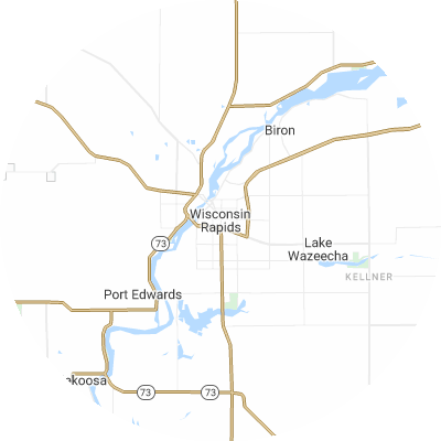 Best window replacement companies in Wisconsin Rapids, WI map