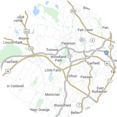 Best concrete companies in Woodland Park, NJ map