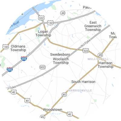 Best pest control companies in Woolwich, NJ map