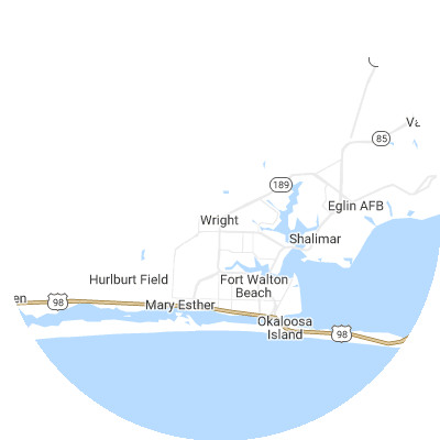 Best moving companies in Wright, FL map