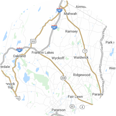 Best lawn care companies in Wyckoff, NJ map