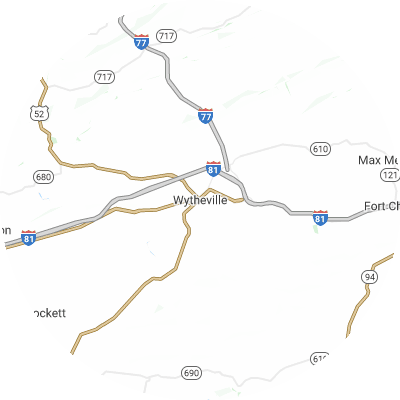 Best moving companies in Wytheville, VA map