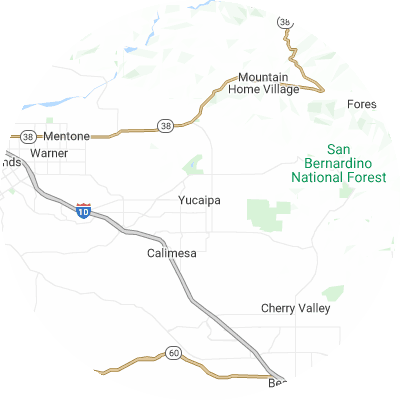 Best pest companies in Yucaipa, CA map